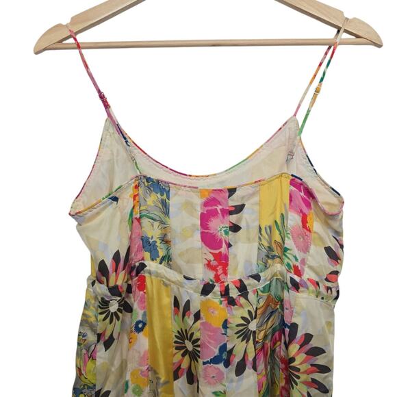 Johnny Was Multicolor Silk Floral Sleeveless Loose Fit Slip Dress Size XS - Picture 9 of 10